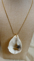 Oyster Shell Anchor Necklace, Gold Chain