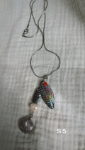 Stainless Steel Fishing Lure Necklace - Silver Shimmer