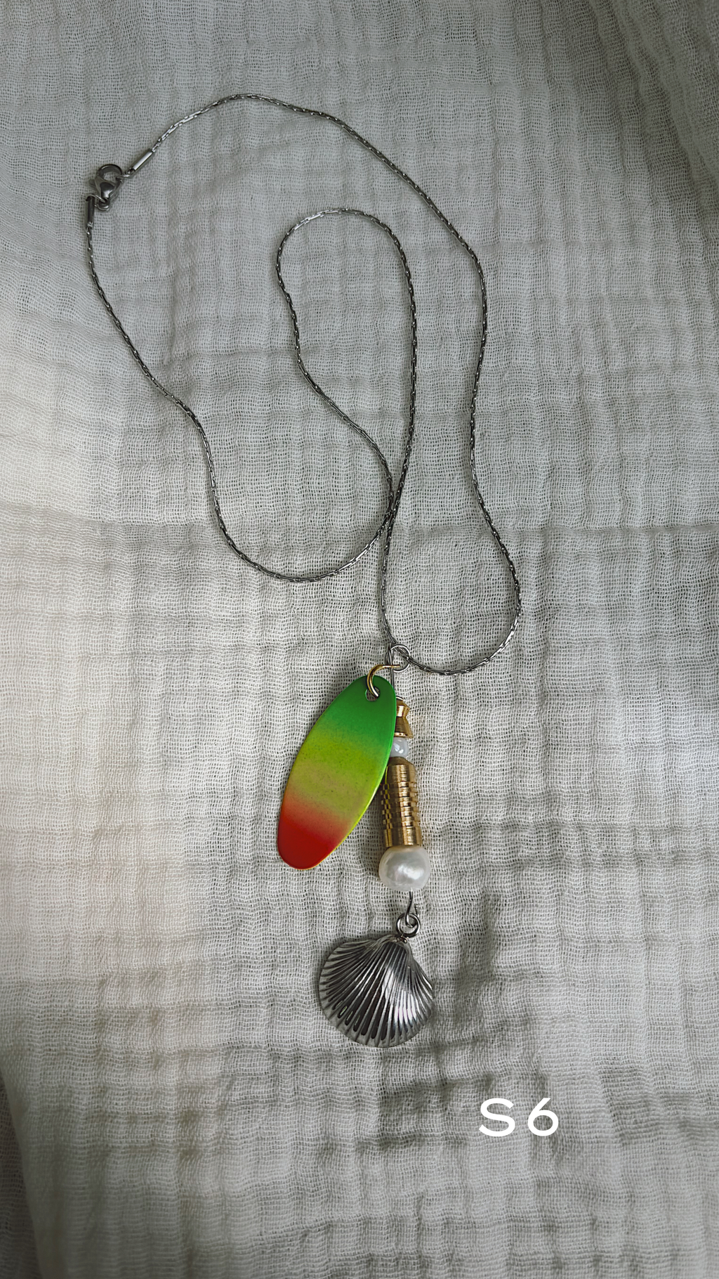 Stainless Steel Fishing Lure Necklace