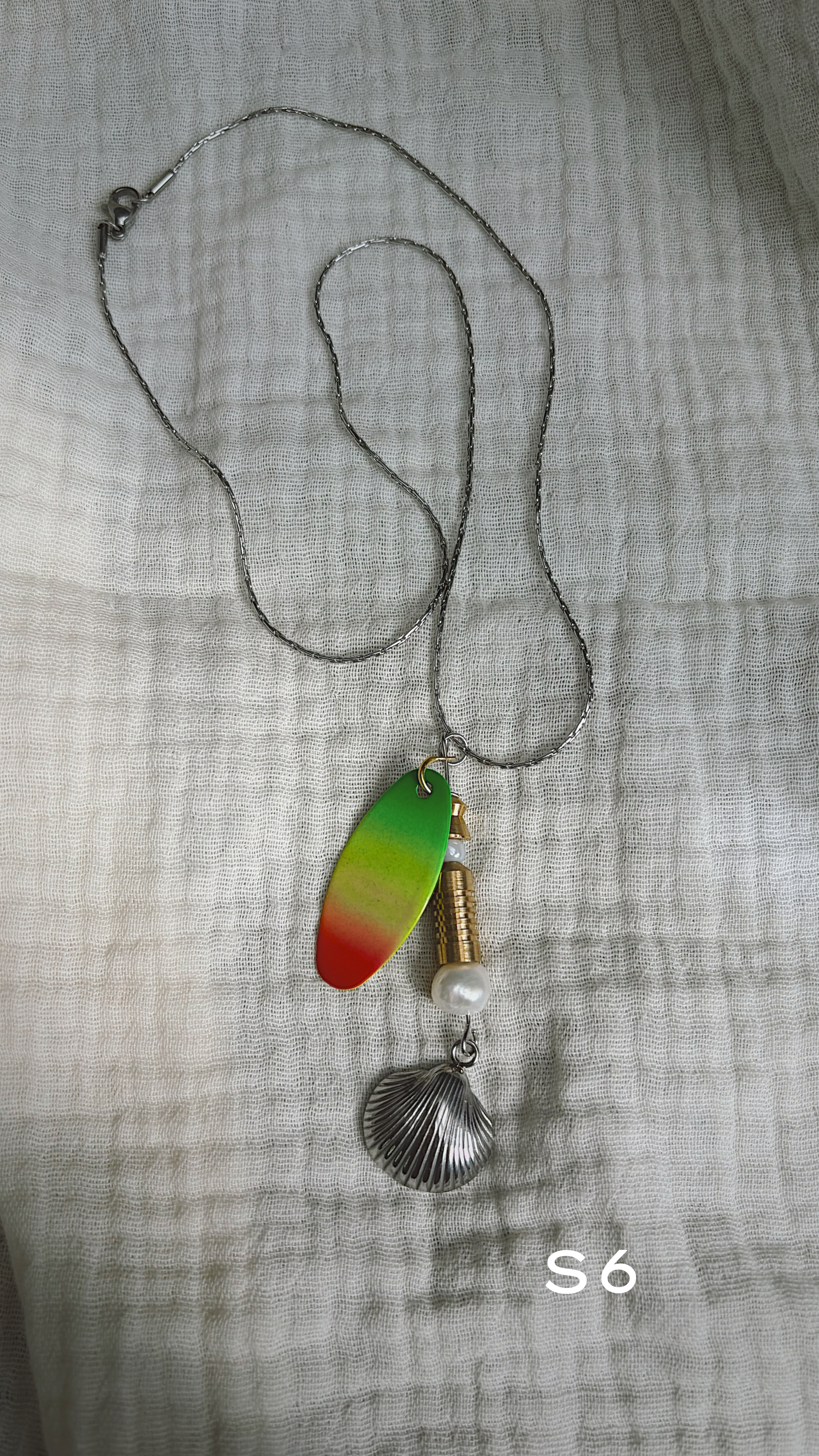 Stainless Steel Fishing Lure Necklace