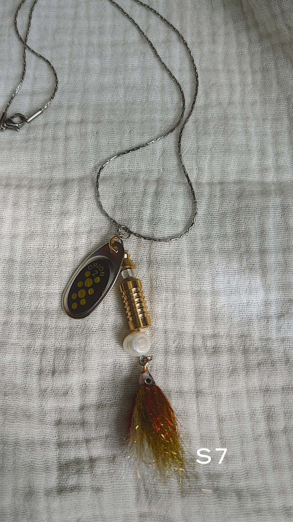 Stainless Steel Fishing Lure Necklace