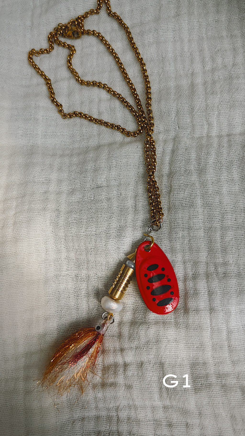 Stainless Steel Fishing Lure Necklace
