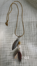 Stainless Steel Fishing Lure Necklace - Silver + Gold