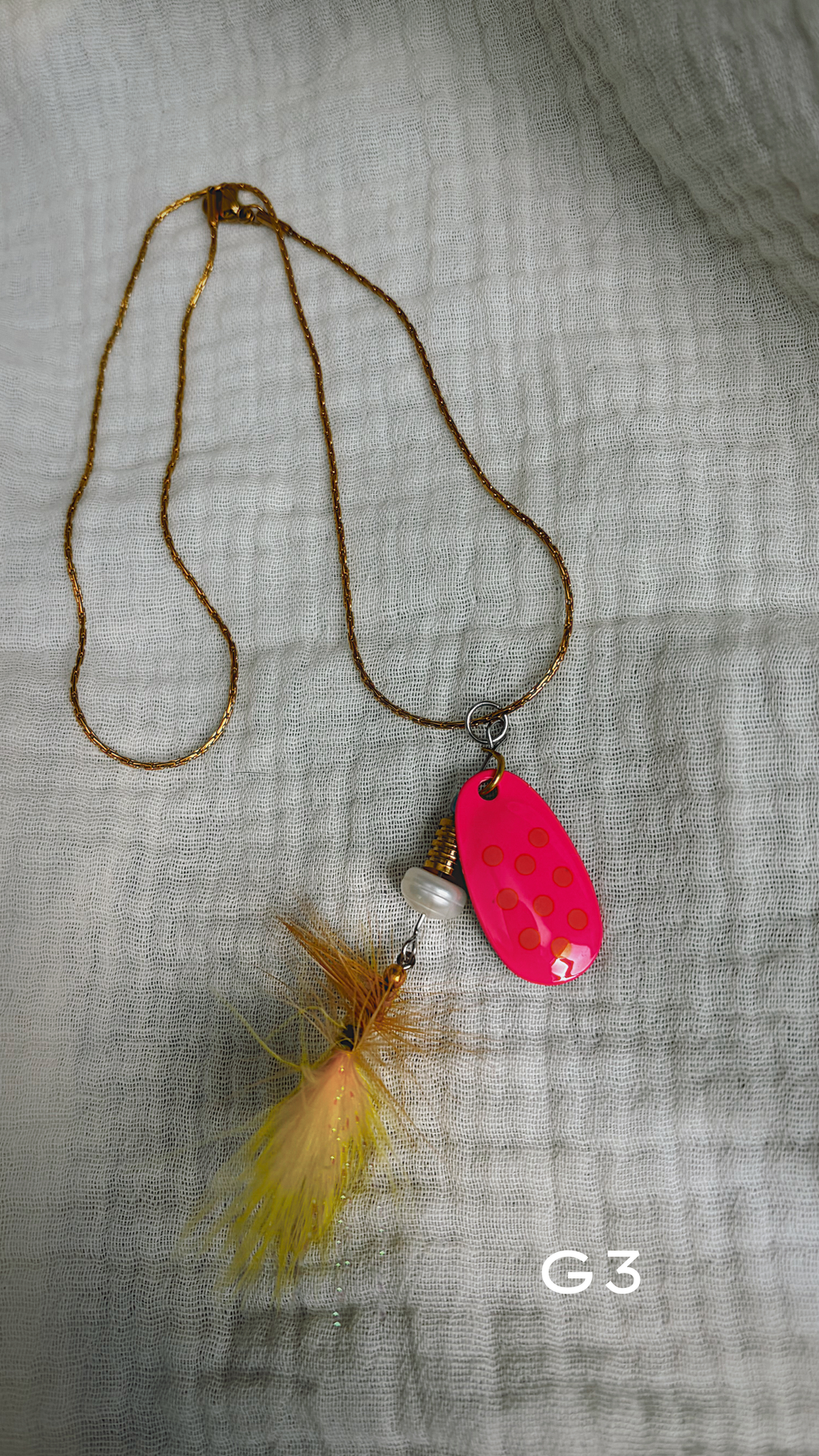 Stainless Steel Fishing Lure Necklace