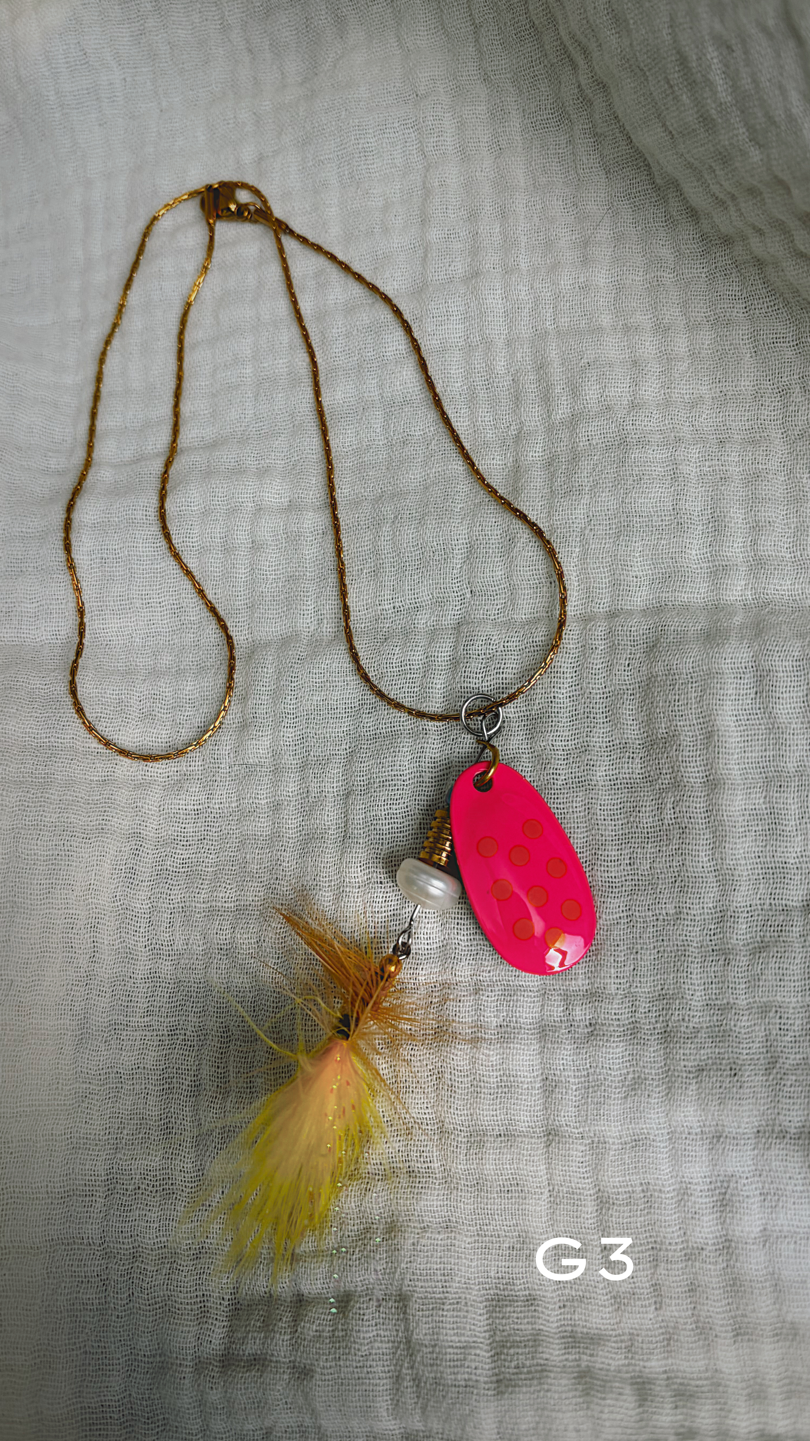 Stainless Steel Fishing Lure Necklace