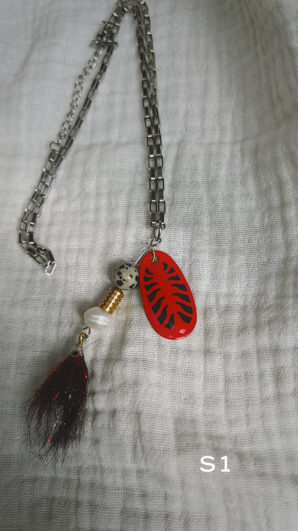 Stainless Steel Fishing Lure Necklace