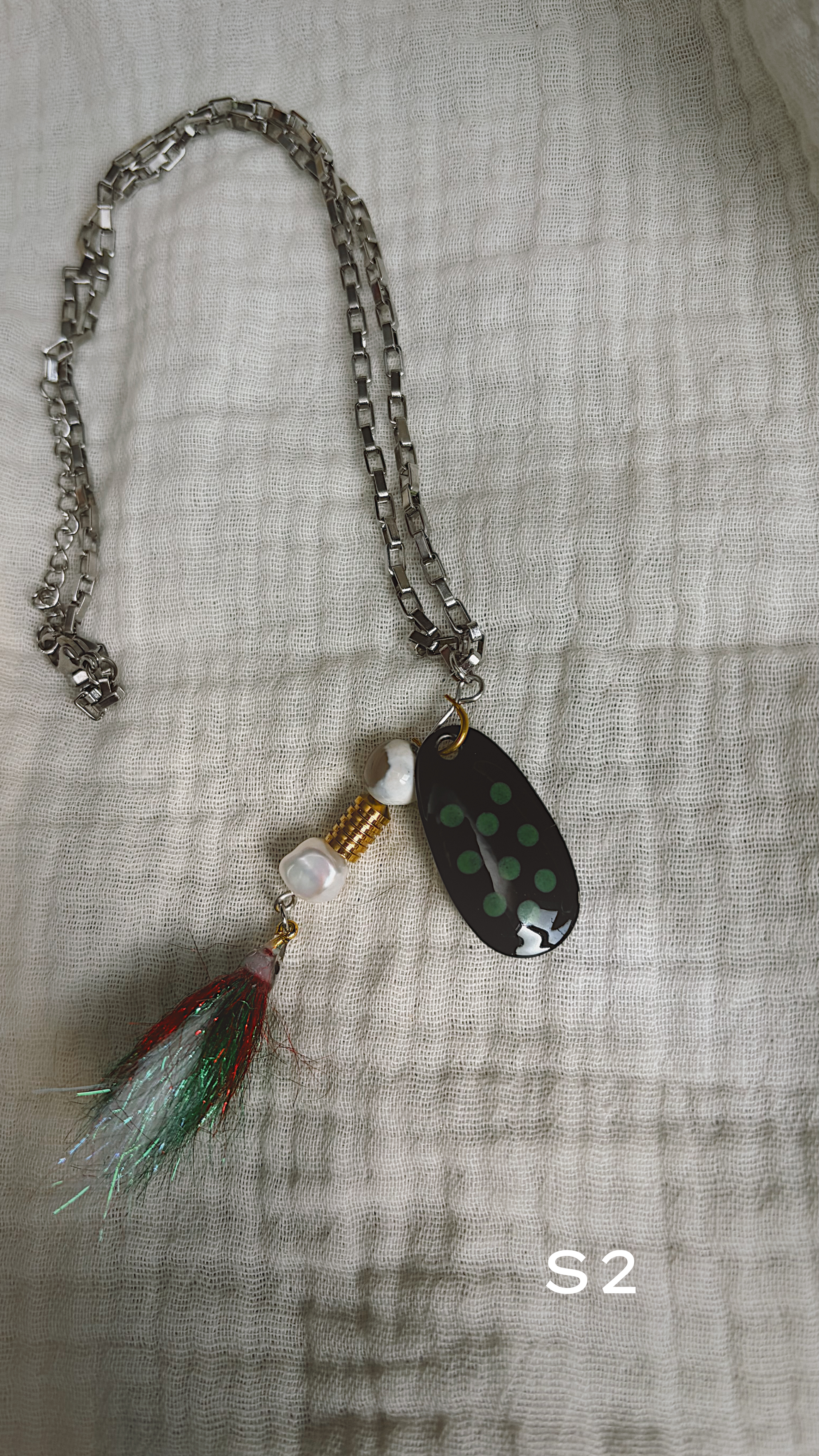 Stainless Steel Fishing Lure Necklace