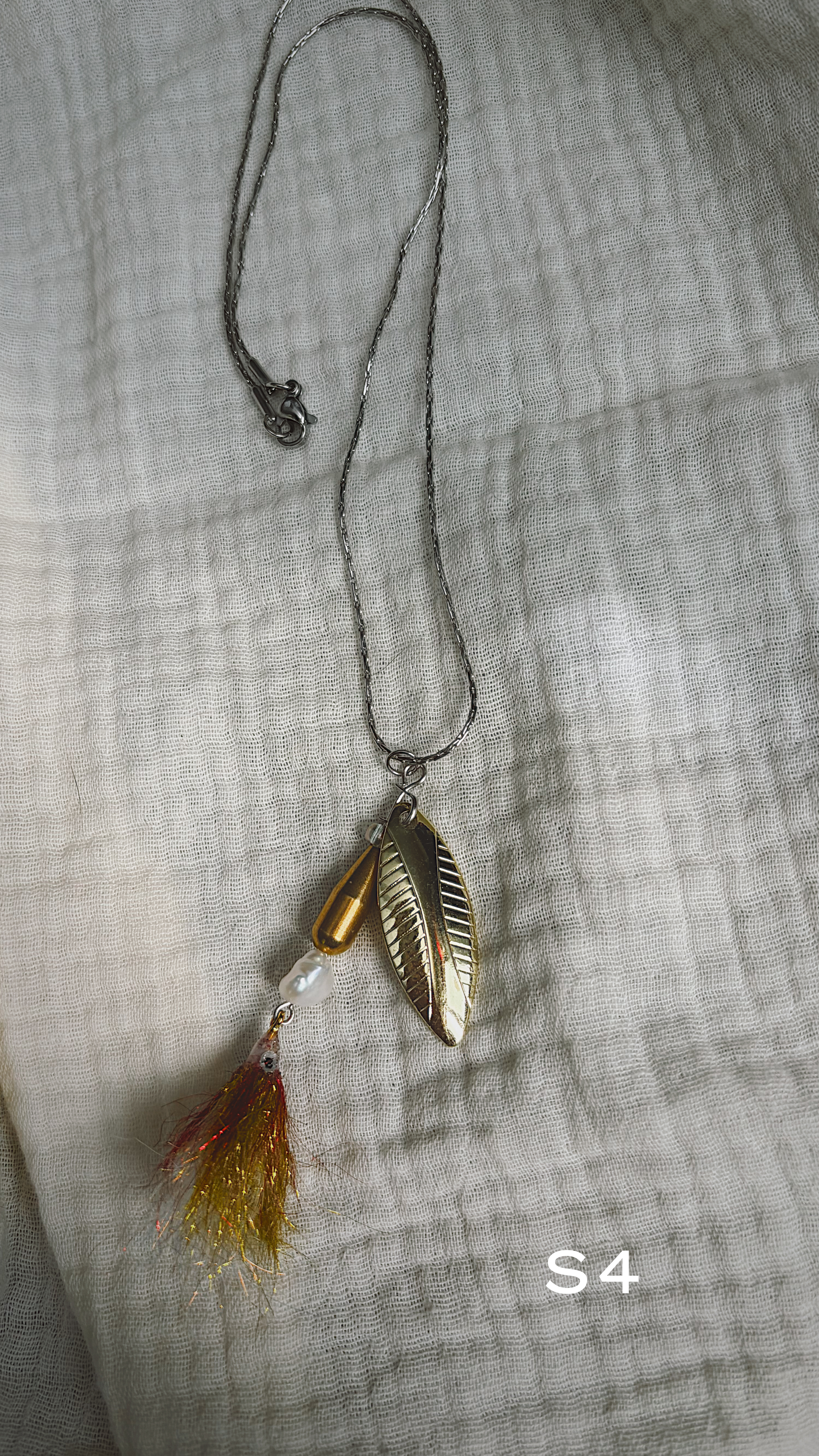 Stainless Steel Fishing Lure Necklace