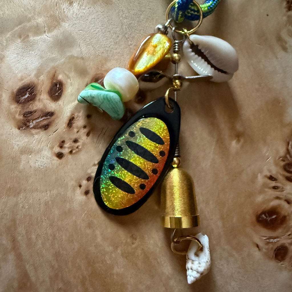 Dorado Necklace – Handmade Fishing Lure & Shell Jewelry