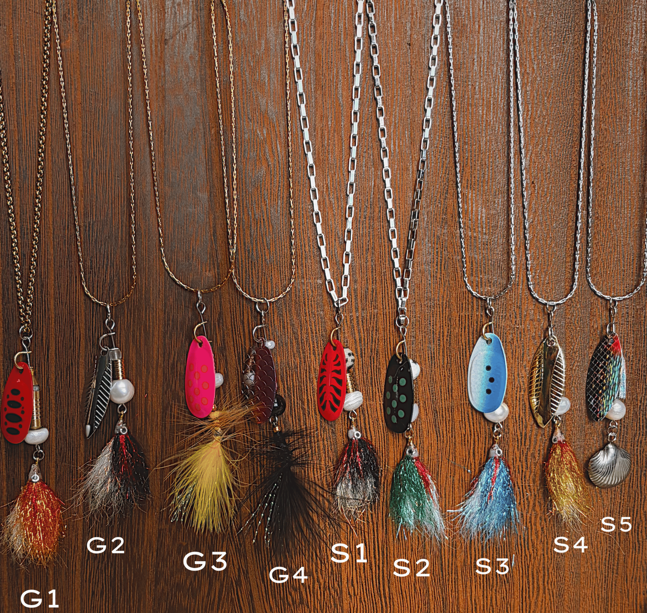 Stainless Steel Fishing Lure Necklace