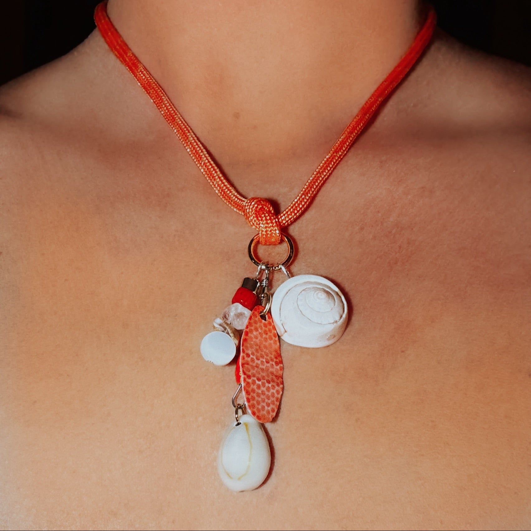 Angelfish Necklace – Handmade Fishing Lure & Shell Jewelry