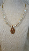 Stella Maris Necklace, Clear Crystal and Pearl