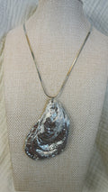 Chrome Oyster Shell Necklace
