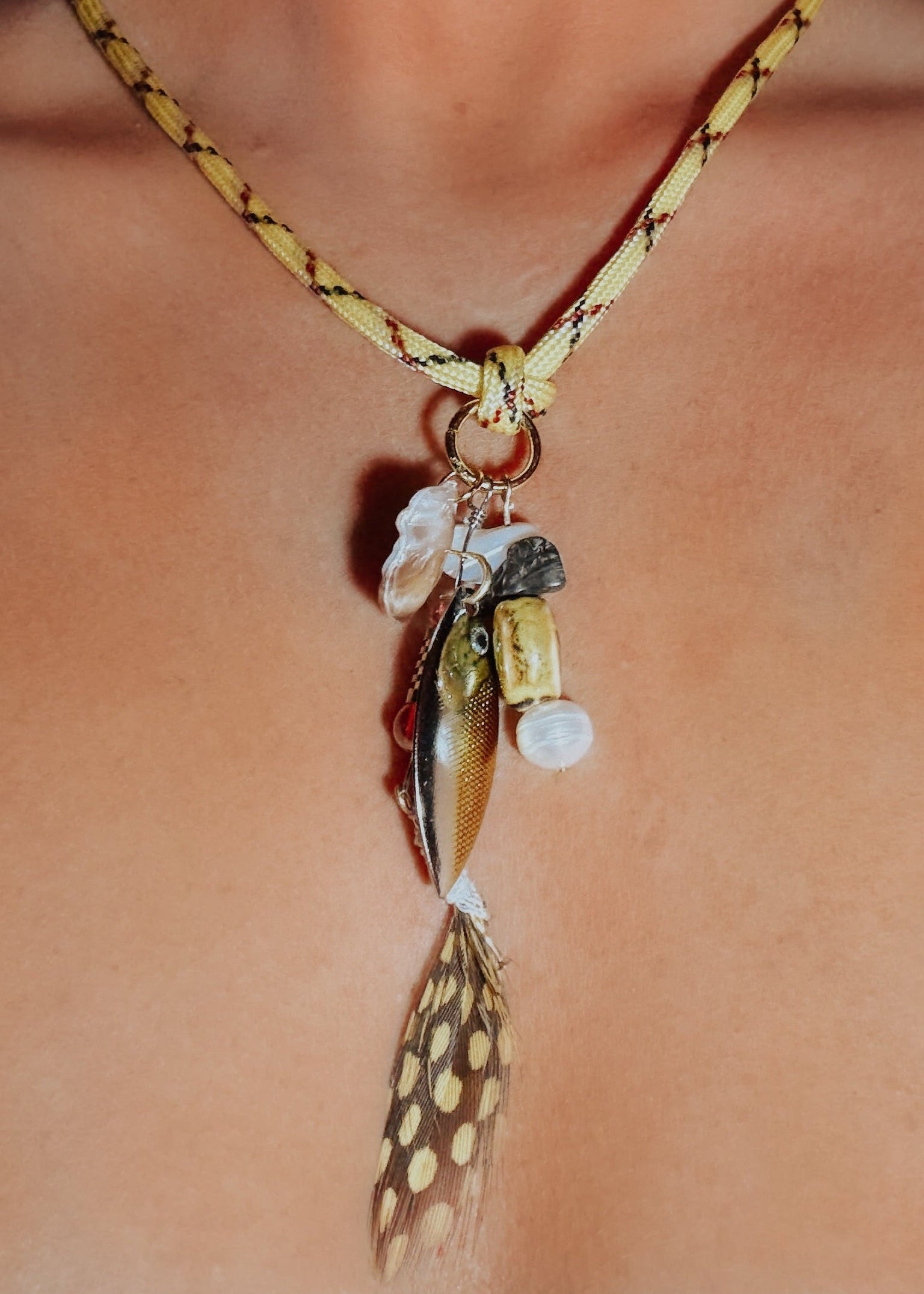 Lionfish Necklace – Handmade Fishing Lure & Shell Jewelry